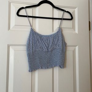 Cropped floral tank top